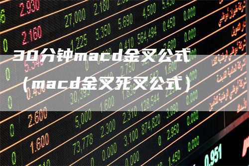 30分钟macd金叉公式（macd金叉死叉公式）