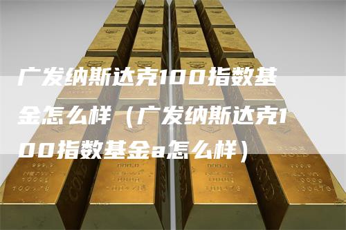 广发纳斯达克100指数基金怎么样（广发纳斯达克100指数基金a怎么样）