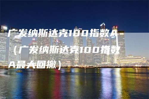 广发纳斯达克100指数A（广发纳斯达克100指数A最大回撤）