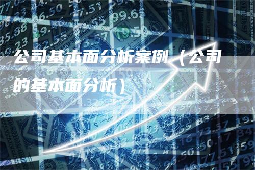 公司基本面分析案例（公司的基本面分析）